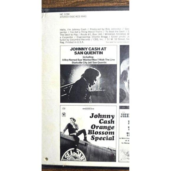 NEW "Hello I'm Johnny Cash" Columbia Stereo Tape HC Reel to Reel Sealed Vintage - Picture 10 of 11